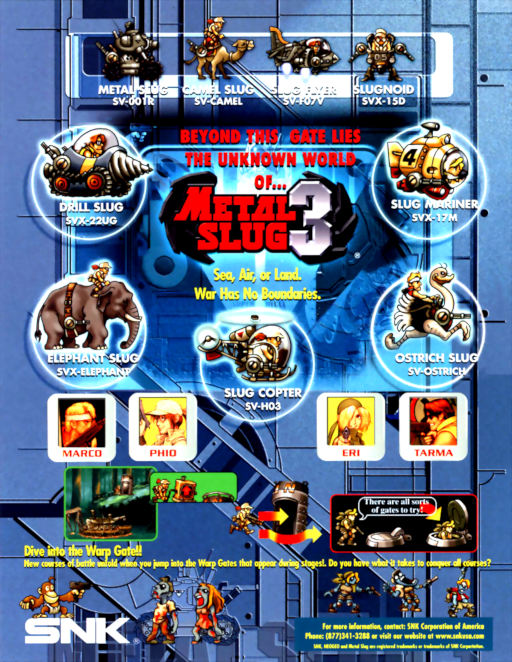 Metal Slug 3 (NGH-2560) Arcade Game Cover